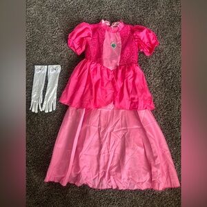 Princess Peach Costume with Gloves
